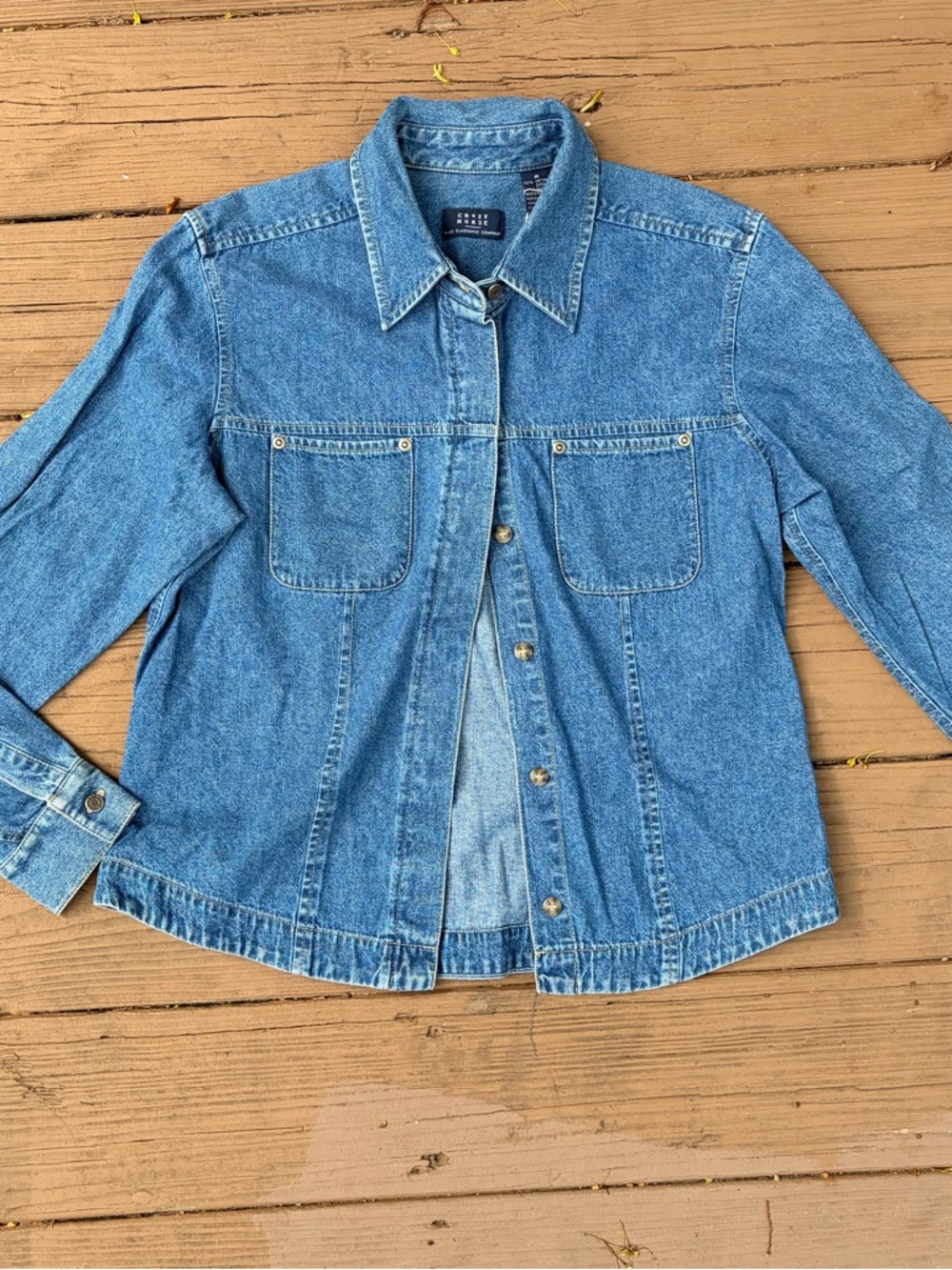 Vintage 90’s Crazy Horse western style denim button down long sleeve shirt